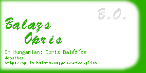 balazs opris business card